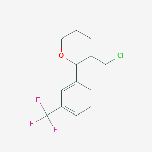 3-(Chloromethyl)-2-[3-(trifluoromethyl)phenyl]oxane - 