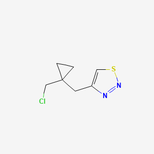 4-{[1-(Chloromethyl)cyclopropyl]methyl}-1,2,3-thiadiazole - 