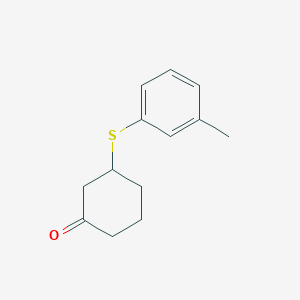 3-[(3-Methylphenyl)sulfanyl]cyclohexan-1-one - 
