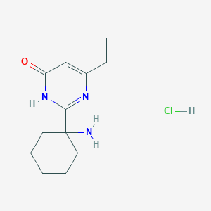 2-(1-Aminocyclohexyl)-6-ethyl-3,4-dihydropyrimidin-4-one hydrochloride - 
