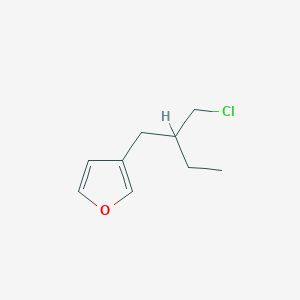 3-[2-(Chloromethyl)butyl]furan - 