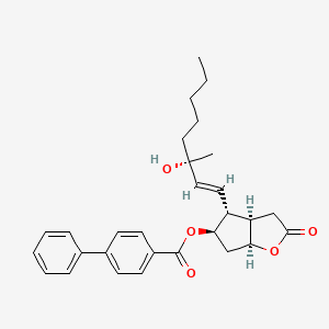 (3aR,4R,5R,6aS)-4-((S,E)-3-hydroxy-3-methyloct-1-en-1-yl)-2-oxohexahydro-2H-cyclopenta[b]furan-5-yl [1,1'-biphenyl]-4-carboxylate - 