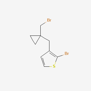 2-Bromo-3-{[1-(bromomethyl)cyclopropyl]methyl}thiophene - 