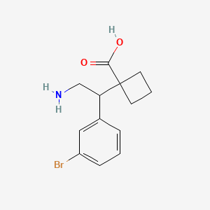 1-[2-Amino-1-(3-bromophenyl)ethyl]cyclobutane-1-carboxylic acid - 