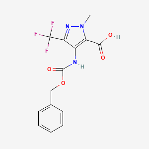 4-{[(benzyloxy)carbonyl]amino}-1-methyl-3-(trifluoromethyl)-1H-pyrazole-5-carboxylic acid - 
