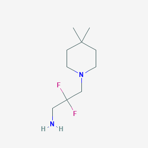 3-(4,4-Dimethylpiperidin-1-yl)-2,2-difluoropropan-1-amine - 