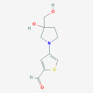 4-[3-Hydroxy-3-(hydroxymethyl)pyrrolidin-1-yl]thiophene-2-carbaldehyde - 