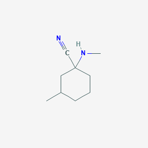 3-Methyl-1-(methylamino)cyclohexane-1-carbonitrile - 