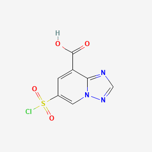 6-(Chlorosulfonyl)-[1,2,4]triazolo[1,5-a]pyridine-8-carboxylic acid - 