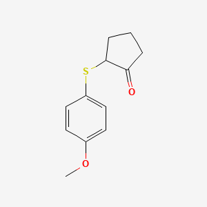 2-[(4-Methoxyphenyl)sulfanyl]cyclopentan-1-one - 