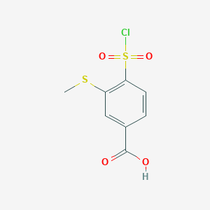 4-(Chlorosulfonyl)-3-(methylsulfanyl)benzoic acid - 