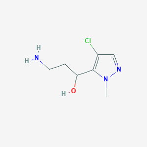 3-Amino-1-(4-chloro-1-methyl-1H-pyrazol-5-yl)propan-1-ol - 
