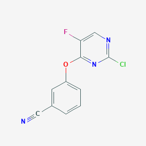 3-[(2-Chloro-5-fluoropyrimidin-4-YL)oxy]benzonitrile - 