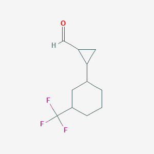 2-[3-(Trifluoromethyl)cyclohexyl]cyclopropane-1-carbaldehyde - 