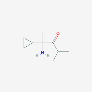2-Amino-2-cyclopropyl-4-methylpentan-3-one - 