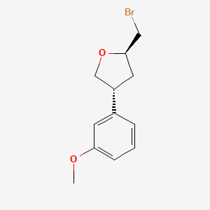 (2R,4R)-2-(Bromomethyl)-4-(3-methoxyphenyl)oxolane - 