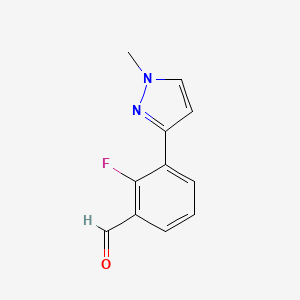 2-Fluoro-3-(1-methyl-1H-pyrazol-3-yl)benzaldehyde - 