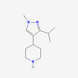 4-[1-Methyl-3-(propan-2-yl)-1H-pyrazol-4-yl]piperidine - 