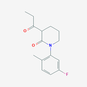 1-(5-Fluoro-2-methylphenyl)-3-propanoylpiperidin-2-one - 