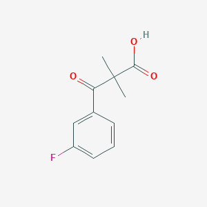 3-(3-Fluorophenyl)-2,2-dimethyl-3-oxopropanoic acid - 