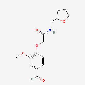 2-(4-formyl-2-methoxyphenoxy)-N-(tetrahydrofuran-2-ylmethyl)acetamide - 