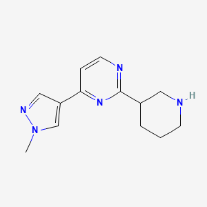 4-(1-Methyl-1H-pyrazol-4-yl)-2-(piperidin-3-yl)pyrimidine - 