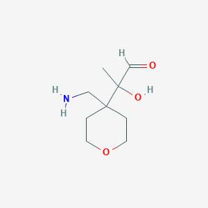 2-[4-(Aminomethyl)oxan-4-yl]-2-hydroxypropanal - 