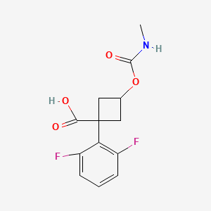 (1S,3s)-1-(2,6-difluorophenyl)-3-[(methylcarbamoyl)oxy]cyclobutane-1-carboxylic acid - 