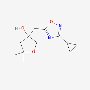 3-[(3-Cyclopropyl-1,2,4-oxadiazol-5-yl)methyl]-5,5-dimethyloxolan-3-ol - 