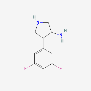 4-(3,5-Difluorophenyl)pyrrolidin-3-amine - 