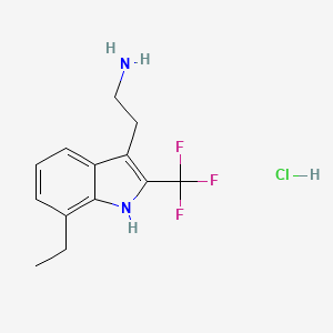 2-[7-Ethyl-2-(trifluoromethyl)-1H-indol-3-yl]ethan-1-amine hydrochloride - 