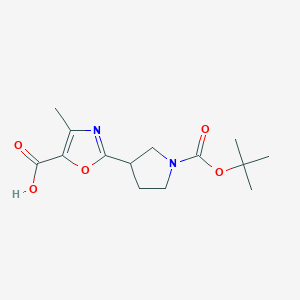 2-{1-[(Tert-butoxy)carbonyl]pyrrolidin-3-yl}-4-methyl-1,3-oxazole-5-carboxylic acid - 
