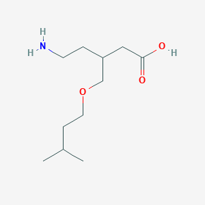 5-Amino-3-[(3-methylbutoxy)methyl]pentanoic acid - 