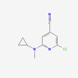 2-Chloro-6-[cyclopropyl(methyl)amino]pyridine-4-carbonitrile - 