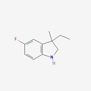 3-Ethyl-5-fluoro-3-methyl-2,3-dihydro-1H-indole - 