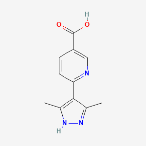 6-(3,5-Dimethyl-1H-pyrazol-4-YL)nicotinic acid - 