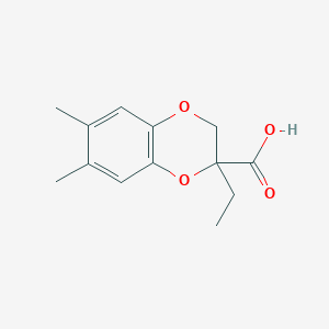 2-Ethyl-6,7-dimethyl-2,3-dihydro-1,4-benzodioxine-2-carboxylic acid - 