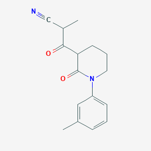 2-Methyl-3-[1-(3-methylphenyl)-2-oxopiperidin-3-yl]-3-oxopropanenitrile - 
