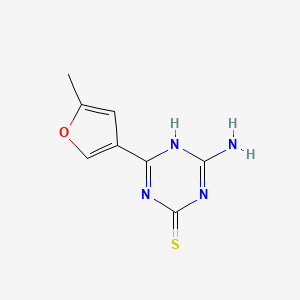 4-Amino-6-(5-methylfuran-3-yl)-1,3,5-triazine-2-thiol - 