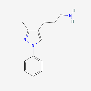 3-(3-methyl-1-phenyl-1H-pyrazol-4-yl)propan-1-amine - 