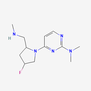 4-{4-fluoro-2-[(methylamino)methyl]pyrrolidin-1-yl}-N,N-dimethylpyrimidin-2-amine - 