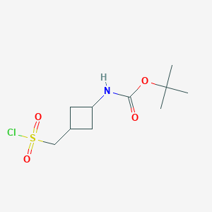 tert-Butyl N-{3-[(chlorosulfonyl)methyl]cyclobutyl}carbamate - 