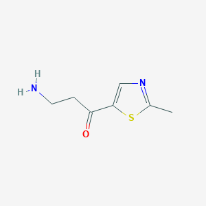 3-Amino-1-(2-methyl-1,3-thiazol-5-YL)propan-1-one - 