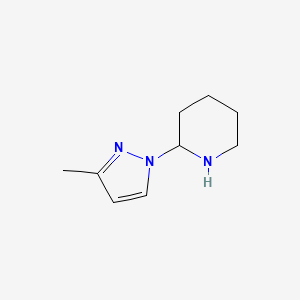 2-(3-Methyl-1H-pyrazol-1-yl)piperidine - 