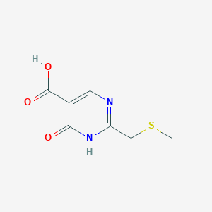 2-[(Methylsulfanyl)methyl]-6-oxo-1,6-dihydropyrimidine-5-carboxylic acid - 
