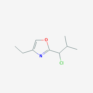 2-(1-Chloro-2-methylpropyl)-4-ethyl-1,3-oxazole - 