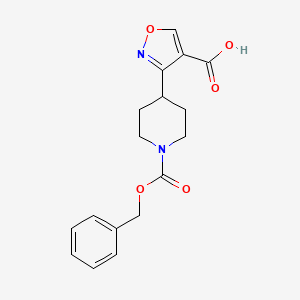 3-{1-[(Benzyloxy)carbonyl]piperidin-4-yl}-1,2-oxazole-4-carboxylic acid - 