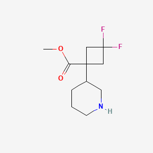 Methyl 3,3-difluoro-1-(piperidin-3-yl)cyclobutane-1-carboxylate - 