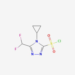4-Cyclopropyl-5-(difluoromethyl)-4H-1,2,4-triazole-3-sulfonyl chloride - 