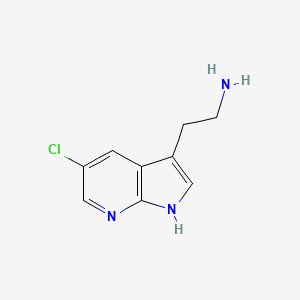 2-{5-chloro-1H-pyrrolo[2,3-b]pyridin-3-yl}ethan-1-amine - 